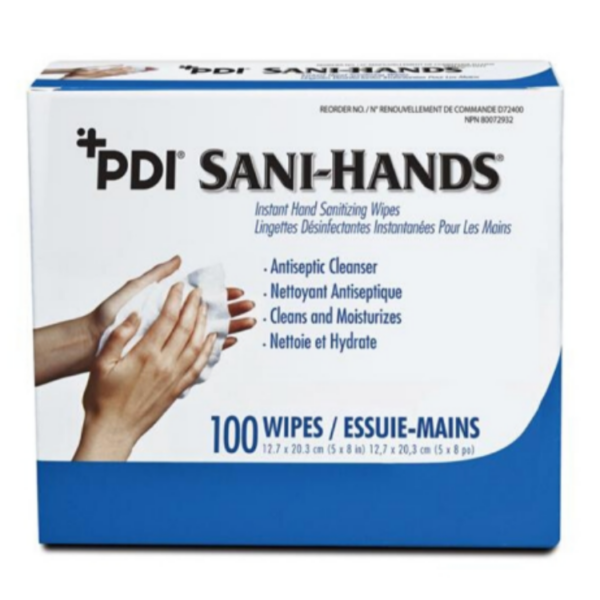 Sani-Hands Alcohol Gel Hand Towelettes (100/Box)