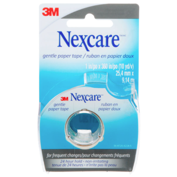 Nexcare Gentle Paper Tape w/Dispenser - 2.54 cm x 9.14 m