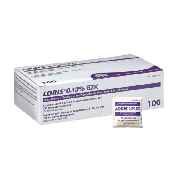 Benzalkonium Chloride (BzK) Antiseptic Towelettes