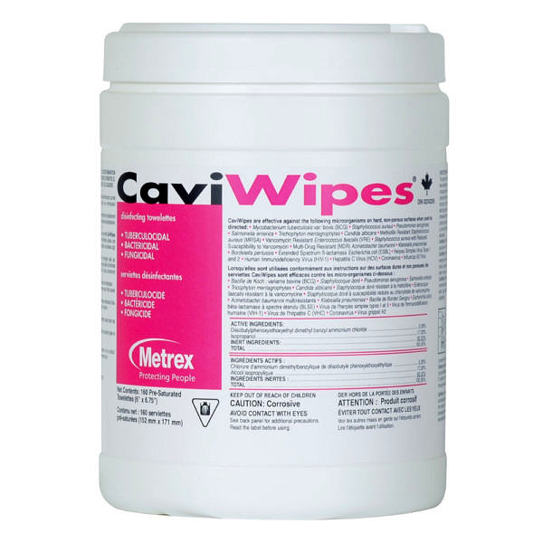 CaviWipes Surface Disinfectant Wipes (160/Tub)