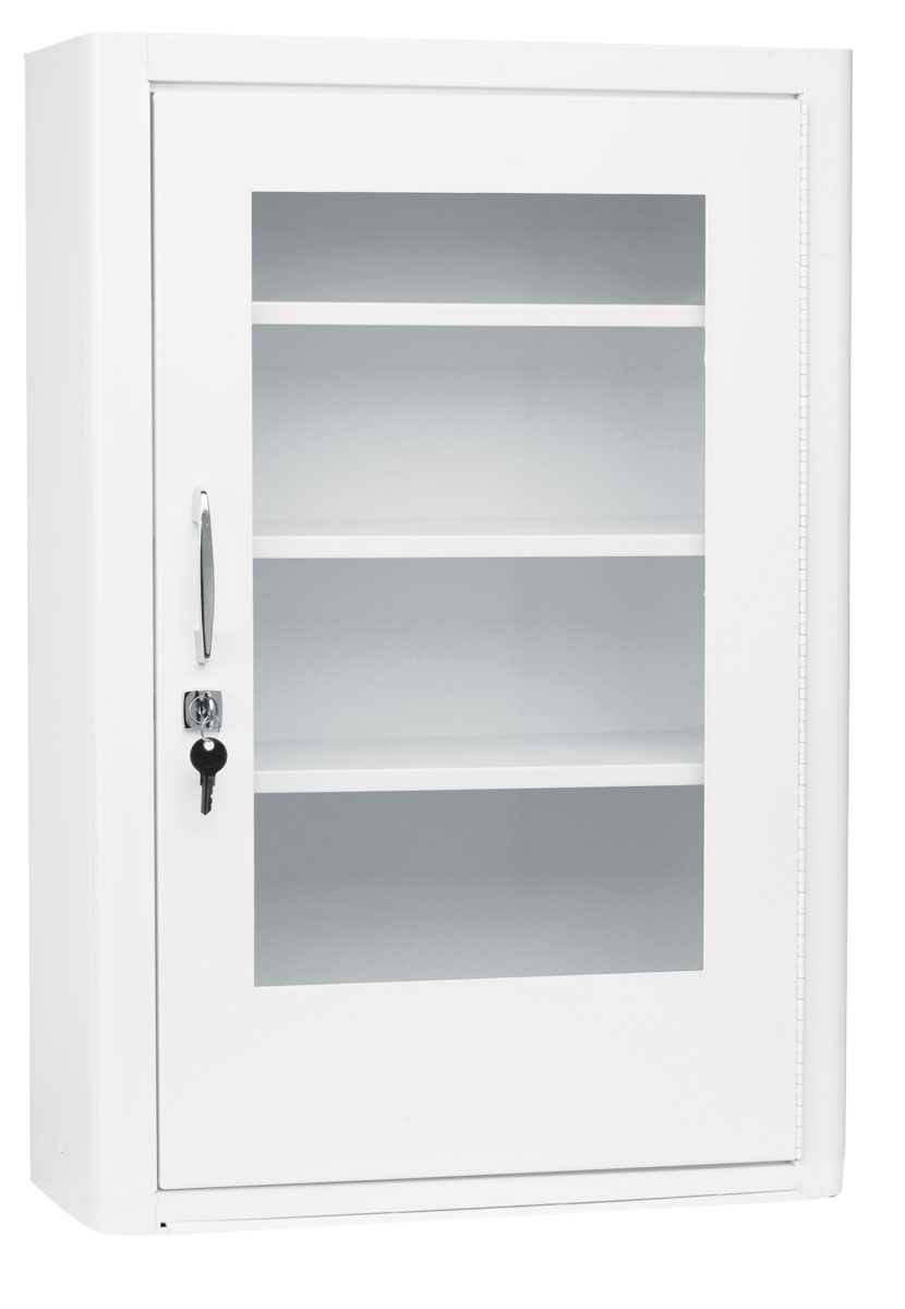 Large Metal Cabinet W Clear Window Lock