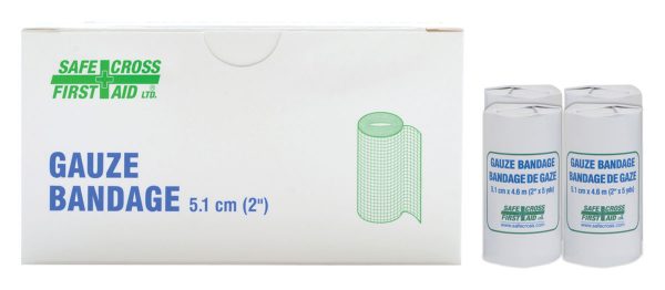 Gauze Bandage Roll - 5.1cm x 4.6m (2/Unit Box)
