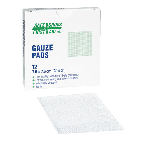 Gauze Pads - Sterile - 7.6 x 7.6cm (12/Box)
