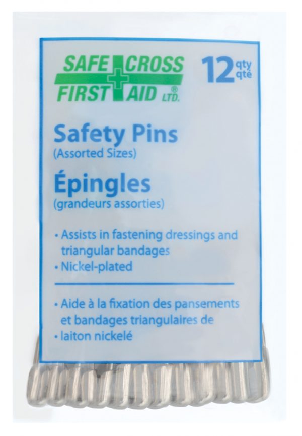 Safety Pins - Assorted Sizes (12/Pack)