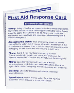 First Aid Response Card (English/French)