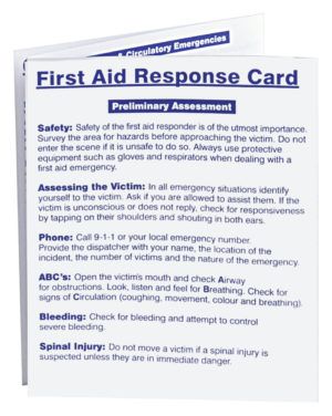 First Aid Response Card (English/French)