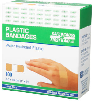 Plastic Bandages - 2.5 x 7.6cm (100/Unit Box)