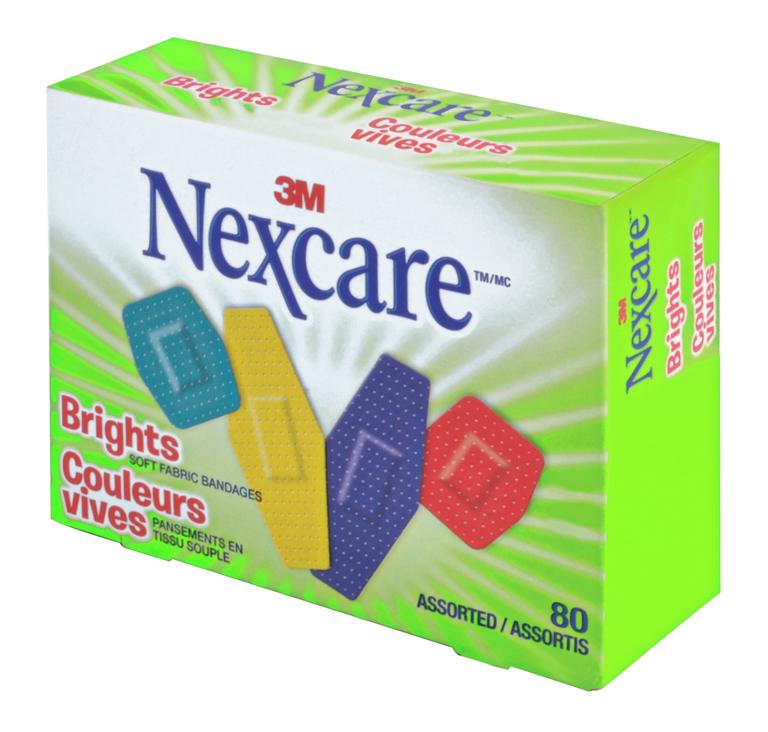 Nexcare Comfort Bandages Brights Assorted Sizes 80 Box