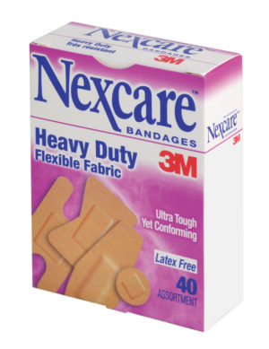 Nexcare Heavy Duty Fabric Bandages - Assorted Sizes (40/Box)