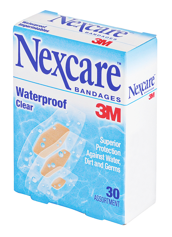 Nexcare Waterproof Bandages - Assorted Sizes (30/Box)