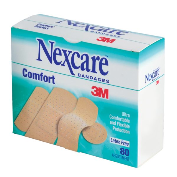 Nexcare Comfort Bandages - Assorted Sizes (80/Box)