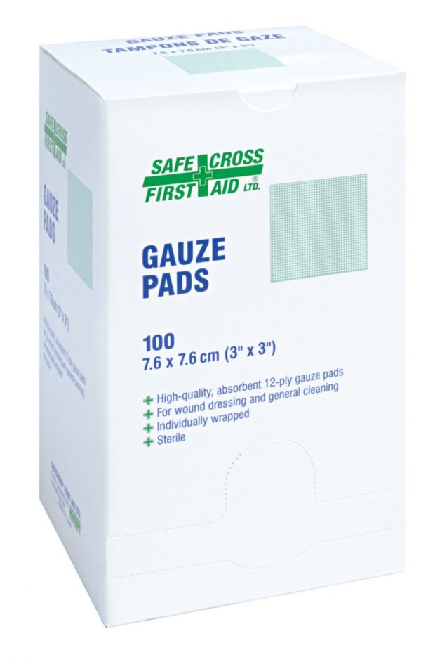 Gauze Pads - Sterile - 7.6 x 7.6cm (100/Box)