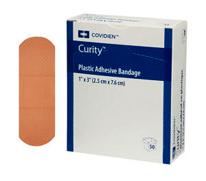 Curity Plastic Bandages - 2.5 x 7.6cm (50/Box)