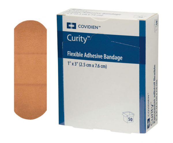 Curity Fabric Bandages - 2.5 x 7.6cm (50/Box)