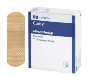 Curity Sensitive Fabric Bandages - 2.5 x 7.6cm (50/Box)