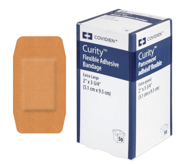 Curity Extra-Large Fabric Bandages - 5.1 x 9.5cm (50/Box)