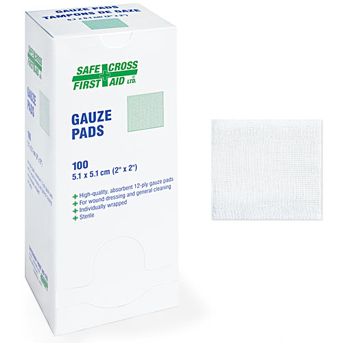 Gauze Pads - Sterile - 5.1 x 5.1cm (100/Box)