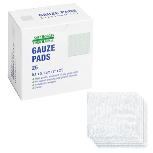 Gauze Pads - Sterile - 5.1 x 5.1cm (25/Box)