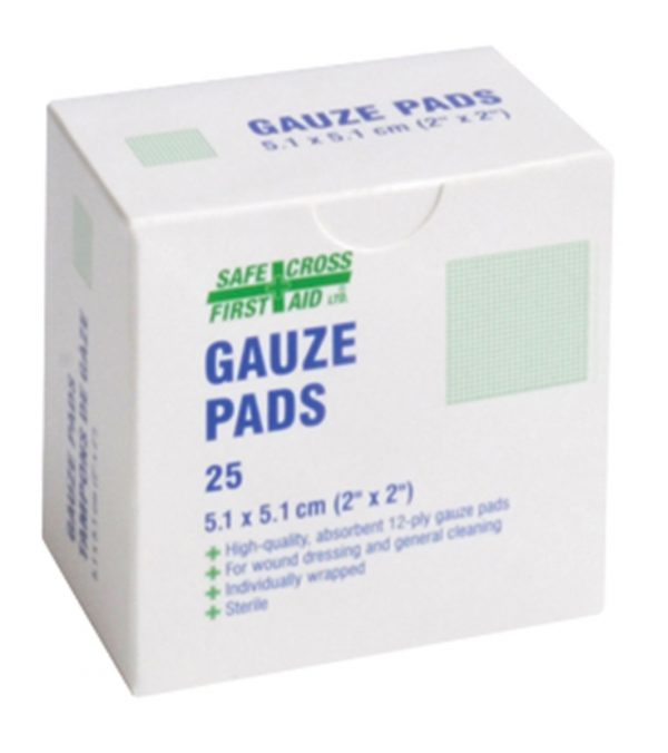 Gauze Pads - Sterile - 5.1 x 5.1cm (25/Box)