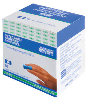 Fabric Detectable Bandages - Fingertip - 4.4 x 7.6cm