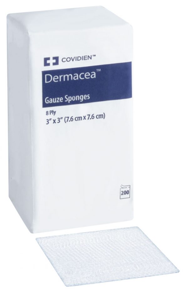 Gauze Sponges - 8-Ply - 7.6 x 7.6cm (200/Pack)