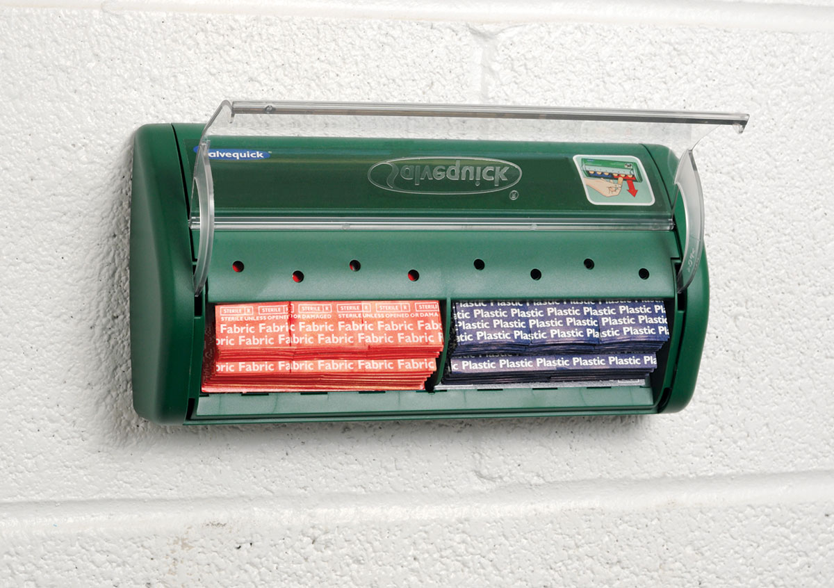 Salvequick Bandage Dispenser w/Plastic & Fabric Bandages