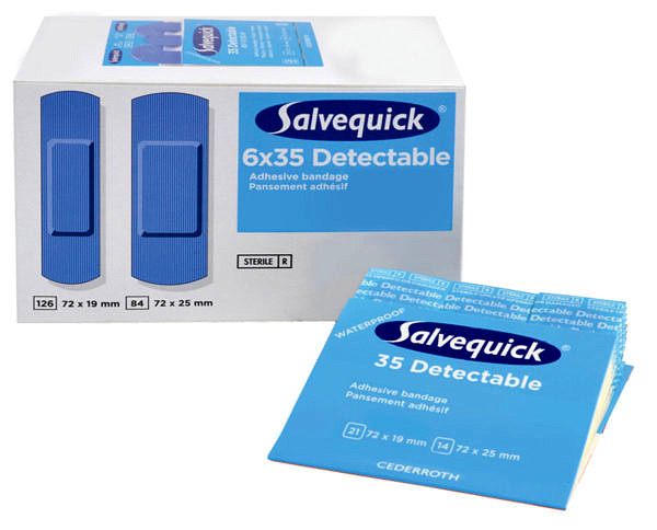 Salvequick Plastic Detectable Bandage Refills (6 x 35/Pack)