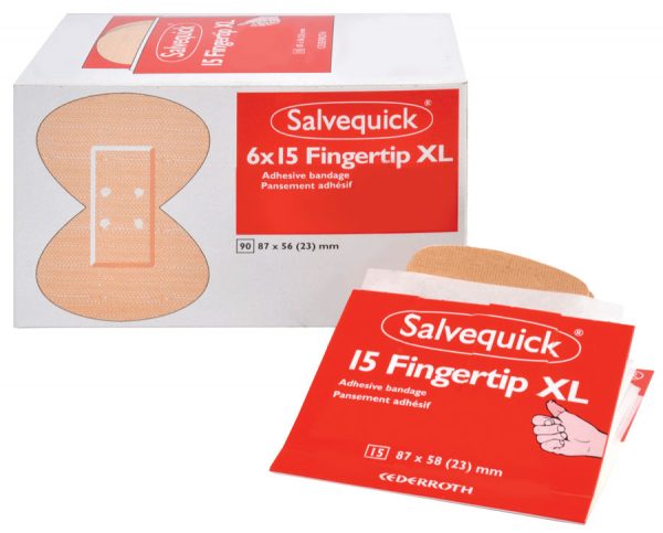 Salvequick Fabric Bandage Fingertip Large Refills (6 x 15/Pack)