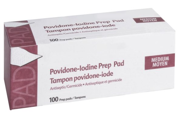 Povidone-Iodine Antiseptic Prep Pads (100/Unit)