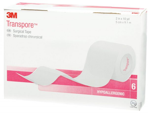 Transpore - Surgical Plastic Tape - 5.1cm x 9.1 m (6 Rolls/Pack)