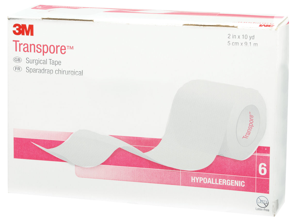 Transpore - Surgical Plastic Tape - 5.1cm x 9.1 m (6 Rolls/Pack)
