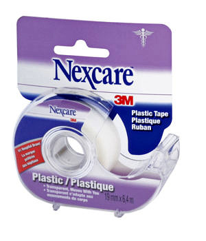 Transpore Surgical Plastic Tape w/Dispenser - 1.9cm x 6.4m