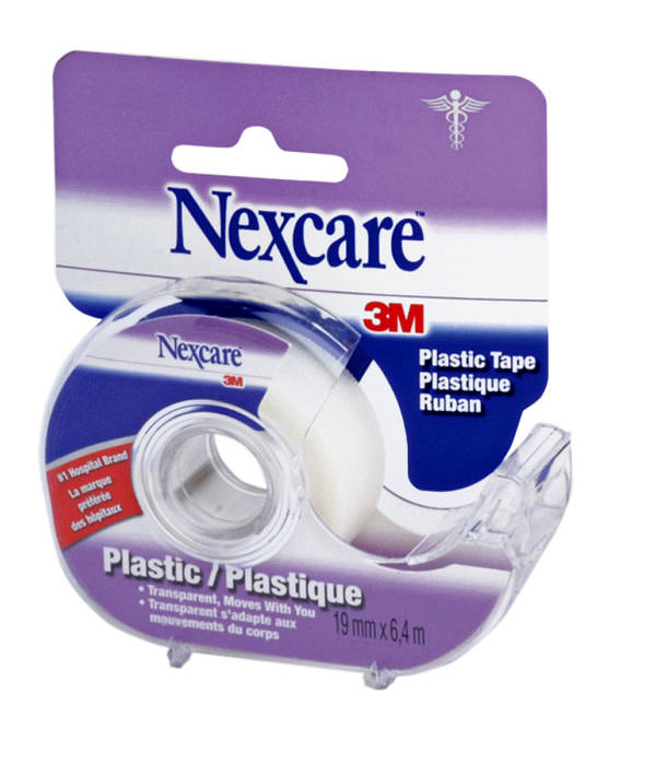 Transpore Surgical Plastic Tape w/Dispenser - 1.9cm x 6.4m