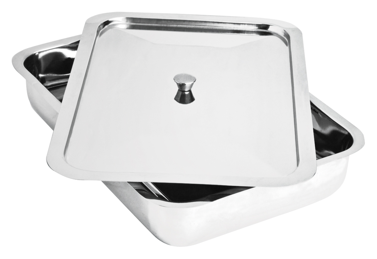 Instrument Tray w/Cover - Stainless Steel