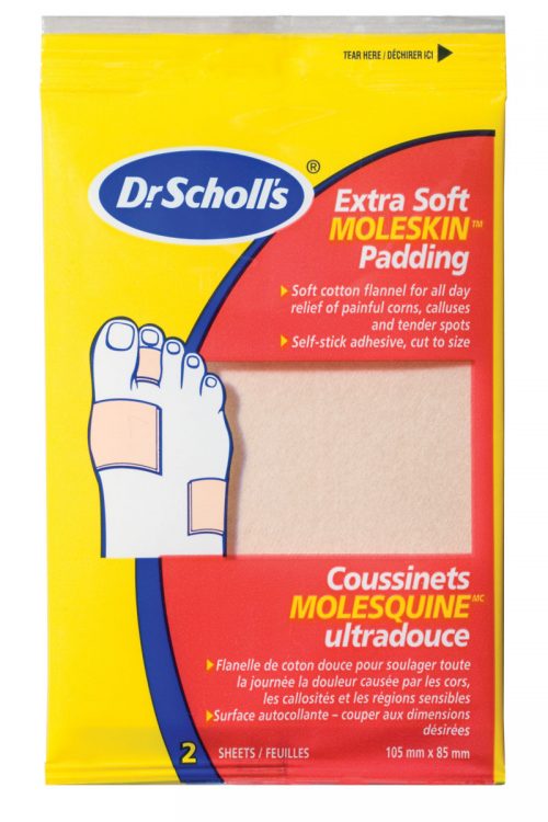 Dr. Scholl's Moleskin Padding 8.5 x 10.5cm (2 Sheets/Pack)