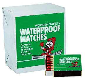 Waterproof Matches - 45 Matches/Box (10 Boxes/Pack)