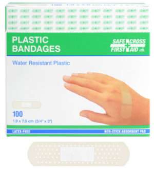 Plastic Bandages - Clear - 1.9 x 7.6cm (100/Box)