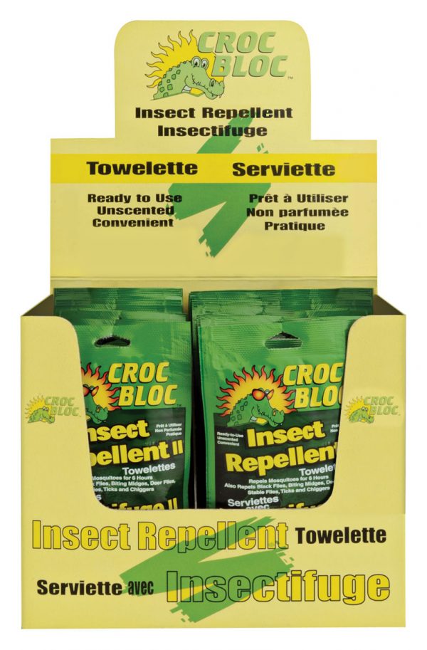 Croc Bloc Insect Repellent Towelettes - 28.5% Deet (50/Box)