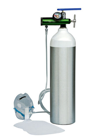 Oxygen Kit - w/Adjustable Flow Regulator & "Jumbo-D" 640L Cylinder