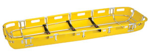 Basket Litter Stretcher w/Aluminum Frame/Plastic Shell & Restraint Straps