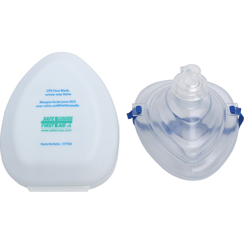 CPR Face Mask w/One-Way Valve in Plastic Case