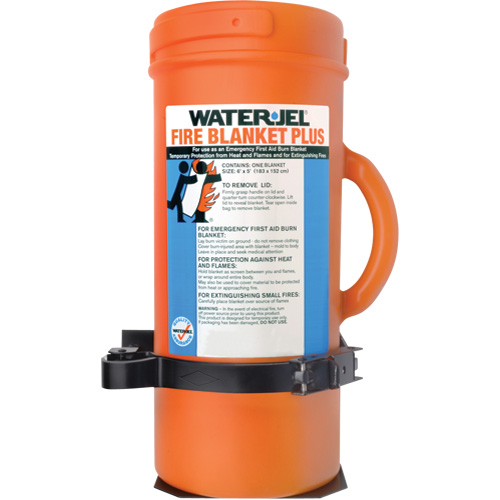 Wall Bracket for Water-Jel Burn Wrap/Extinguisher in Canister