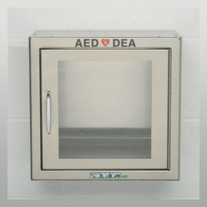 AED - Cabinet - Surface - Stainless - 44.5 x 44.5 x 17.8 cm (17-1/2" x 17-1/2" x 7")