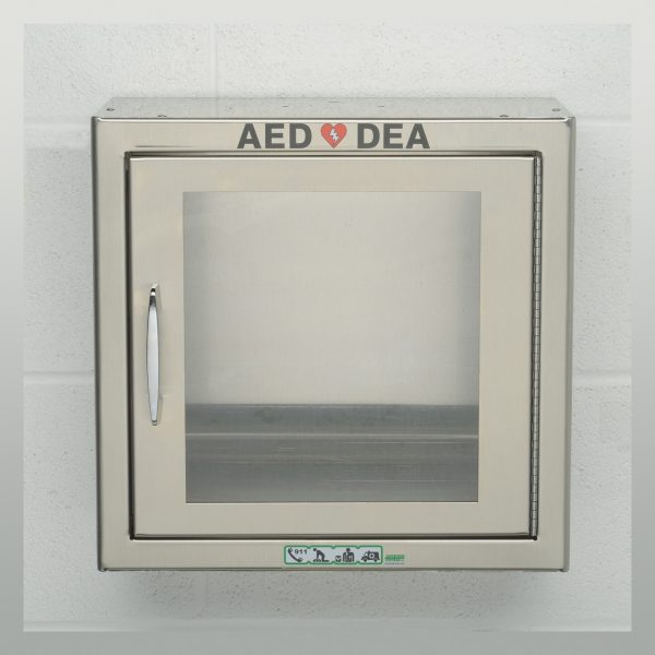 AED - Cabinet - Surface - Stainless - 44.5 x 44.5 x 17.8 cm (17-1/2" x 17-1/2" x 7")