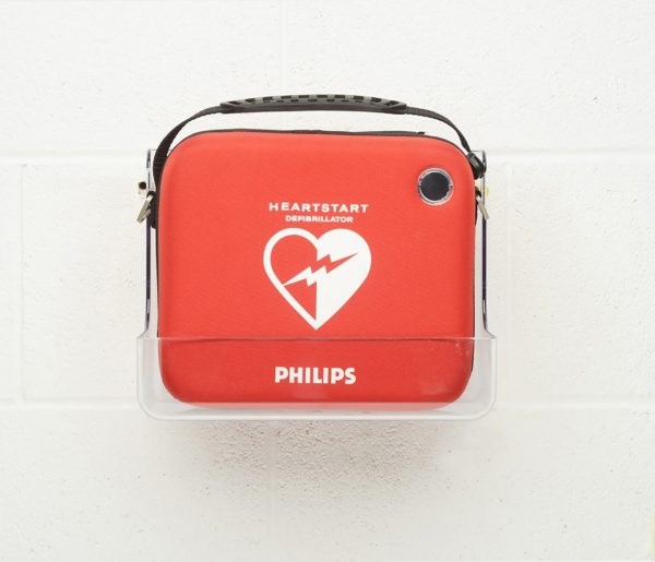 Philips AED Wall Bracket - Clear Acrylic