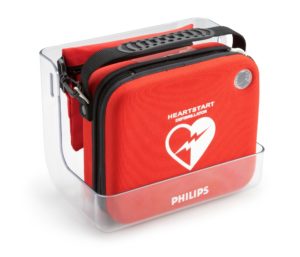 Philips AED Wall Bracket - Clear Acrylic