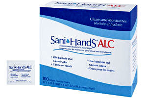06065 SANIHANDS ALCOHOL GEL HAND TOWELETTES – RECTANGLE – 1200 X 800