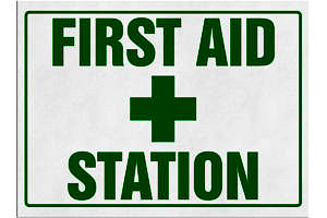 97198 FIRST AID STATION SIGN – RECTANGLE – 1200 X 800