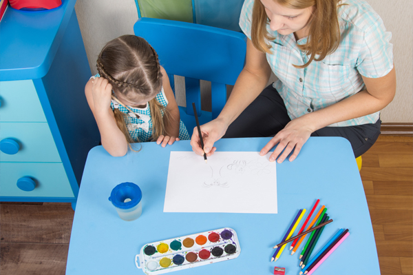 Young girl at school