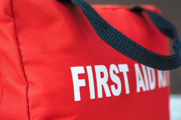 Close up of a first aid kit